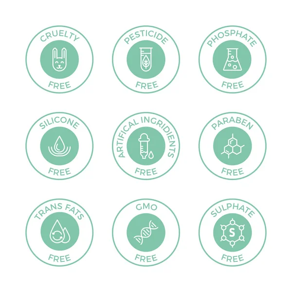 Set van eco badges. — Stockvector