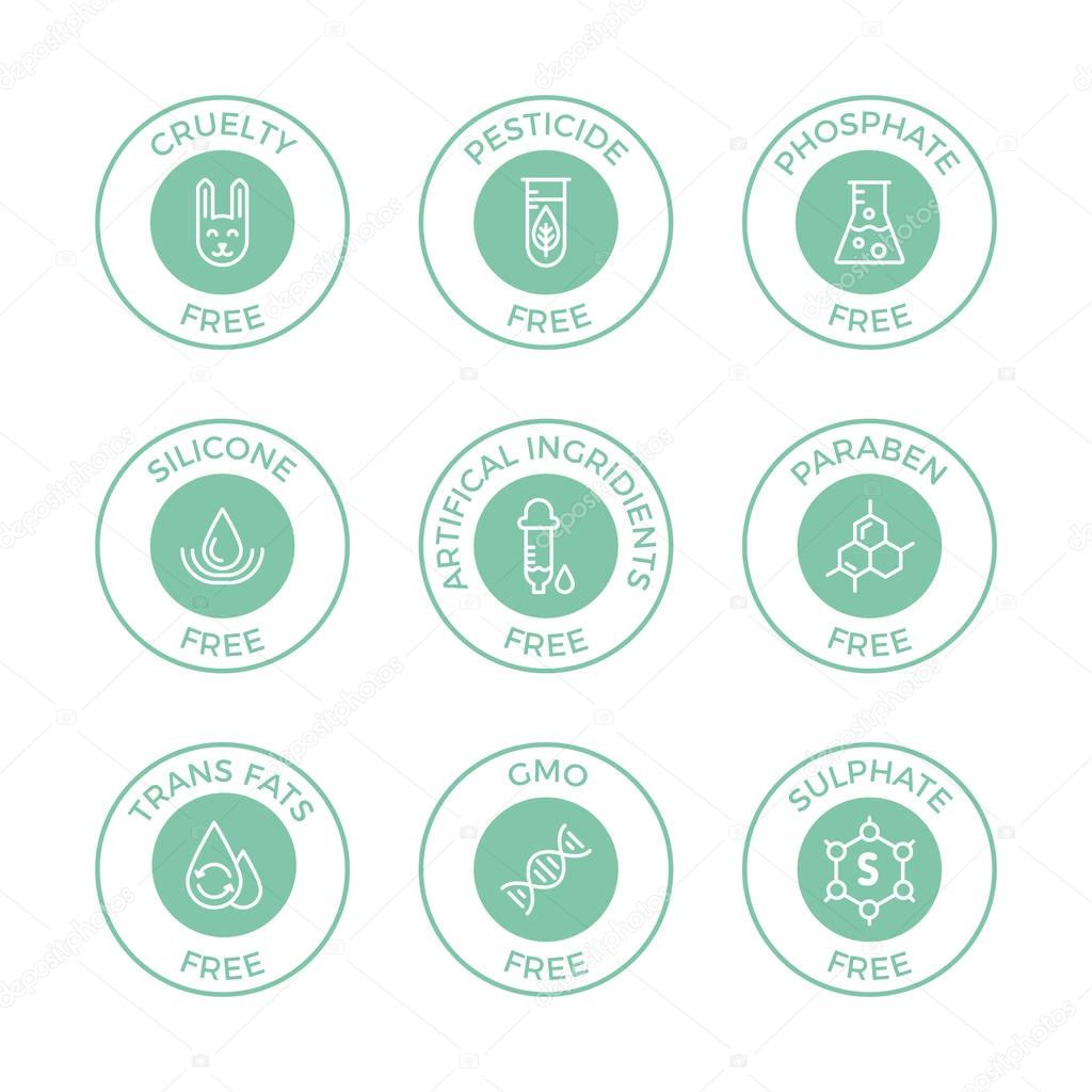Set of eco badges.