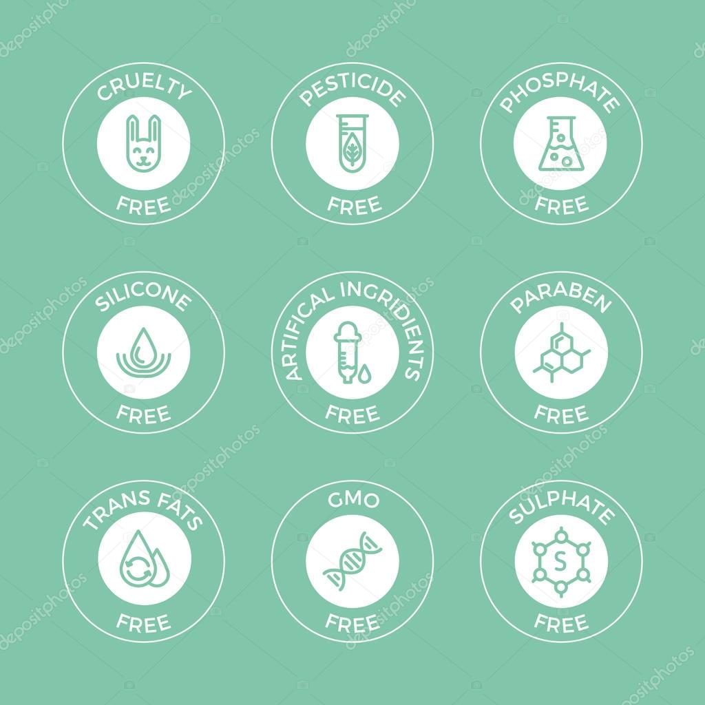 Set of eco badges.