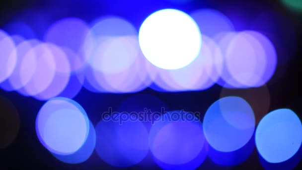 Luz bokeh azul e branco como fundo abstrato . — Vídeo de Stock