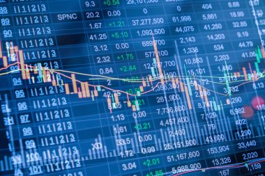 hisse senedi grafiği, borsa verileri açık ışığı çift pozlama 