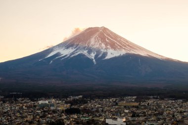 Günbatımı Fuji Dağı'nın San, Japonya