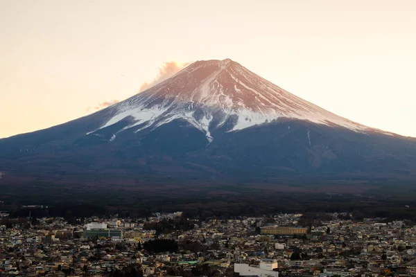 Pôr do sol no monte fuji san, Japão — Fotografia de Stock