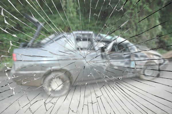 Horrible accidente de coche — Foto de Stock