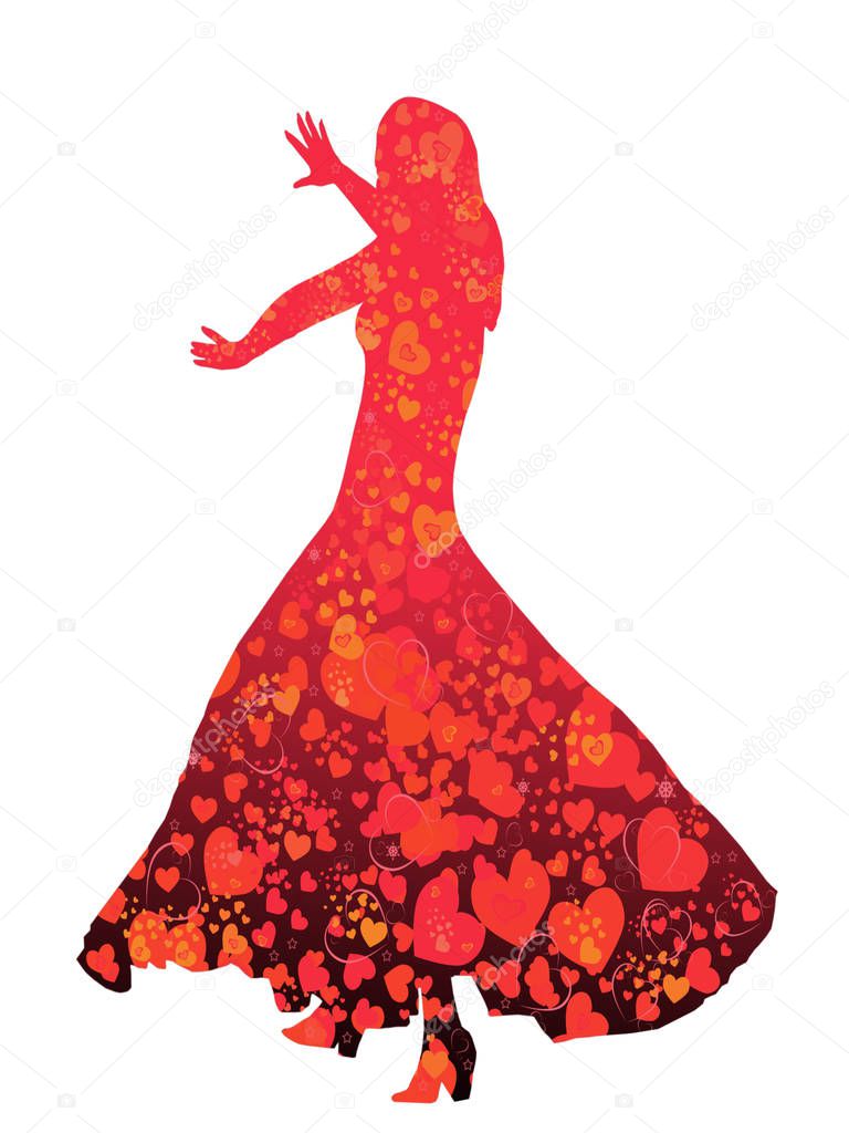 Young woman-flamenco dancer 