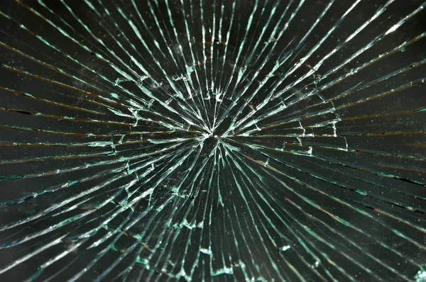 Vidrio sucio roto del parabrisas — Foto de Stock