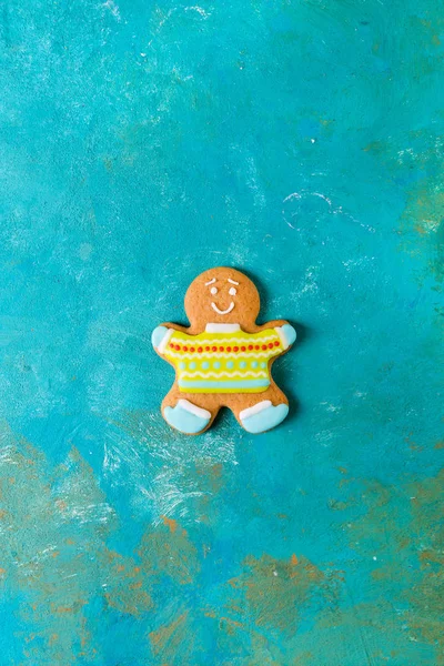 Ginger men with colored glaze — Stock Photo, Image