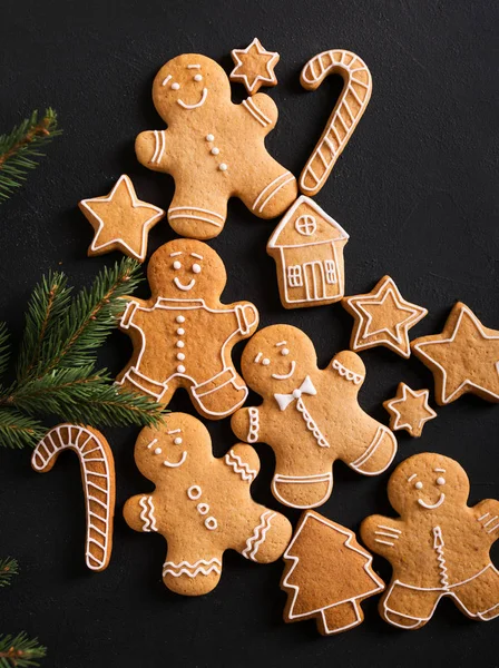 Christmas cookies with glaze — Stock Photo, Image