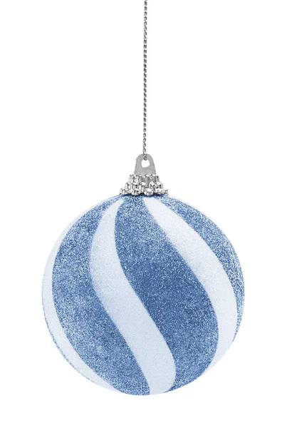 Χριστουγεννιάτικη μπάλα μπλε Glitter — Φωτογραφία Αρχείου