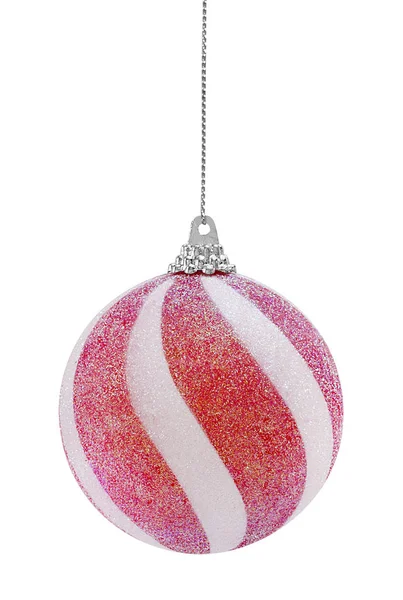 Red Glitter Christmas Ball — Stock Photo, Image