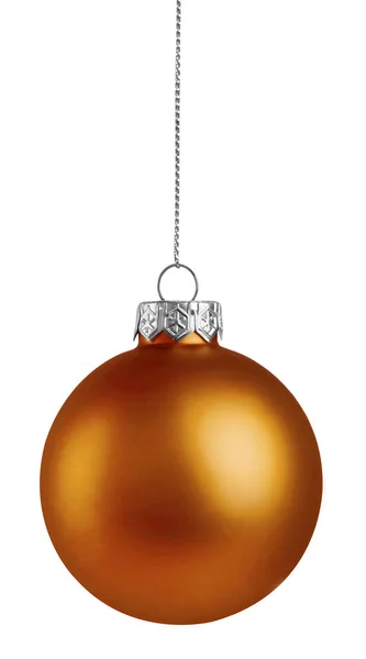 Bola de Natal de ouro oranage — Fotografia de Stock