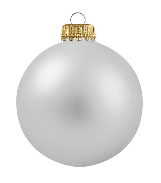 beyaz Noel top üzerinde beyaz izole