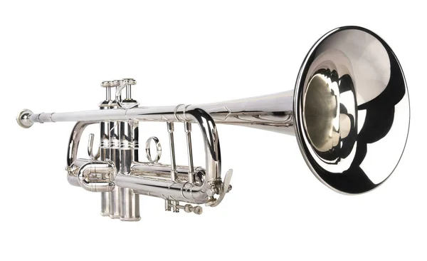 Isolerade Silver Trumpet — Stockfoto