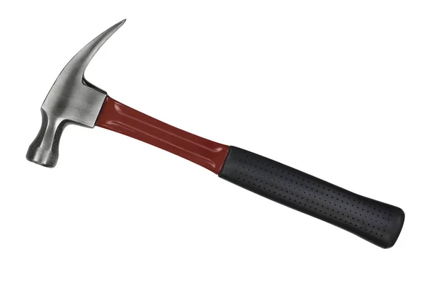 Red hammer on white background — Stock Photo, Image