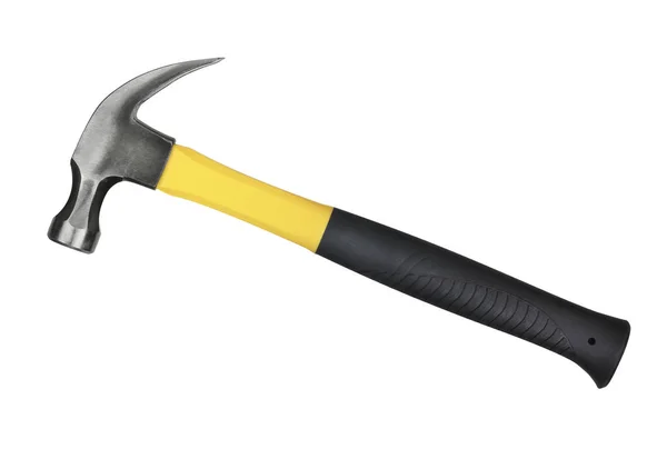 Yellow hammer on white background — Stock Photo, Image