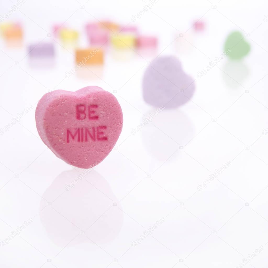 Be Mine Valentine Candy Hearts Stock Photo by ©plasticrobot 129193036