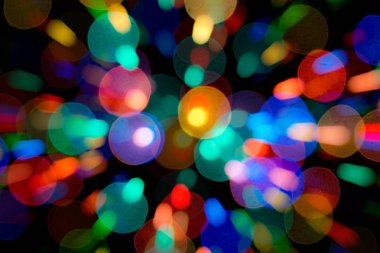 Soyut bulanık garland ışıklarla etkisi zoom. Noel ve yeni yıl için arka plan