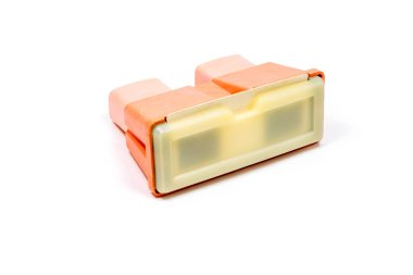 Beyaz arka plan üzerinde izole kırmızı retro stereoscope