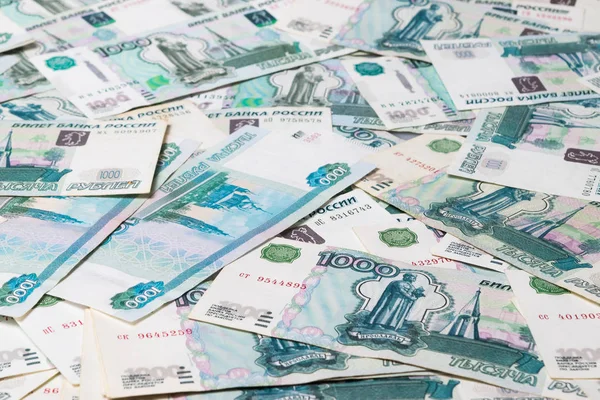 Billetes de mil rublos — Foto de Stock