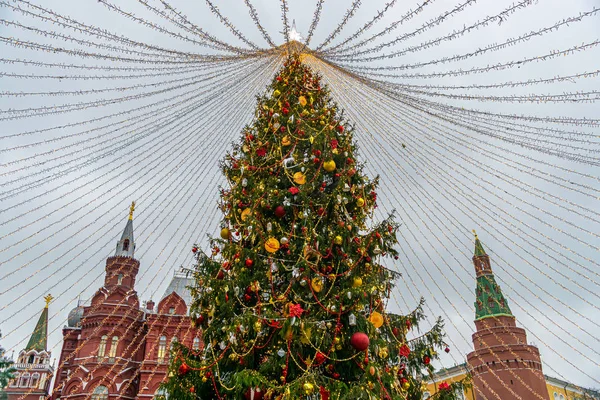 Decoração de Natal e Ano Novo em Moscou — Fotografia de Stock