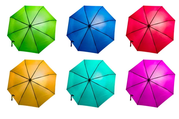 Set Various Colorful Umbrellas — Stock Photo, Image