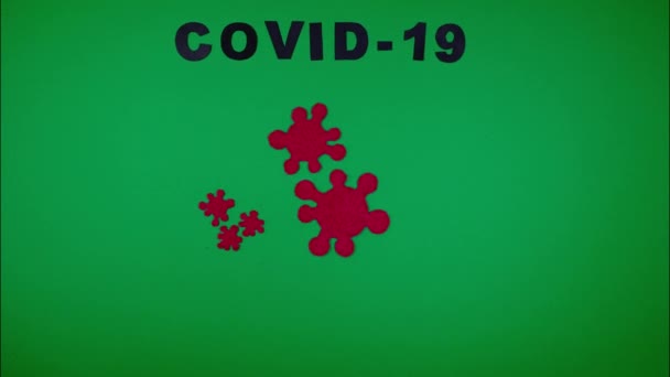 Coronavirus állj! Stop motion Maszk védelme COVID-19 koronavírus. — Stock videók