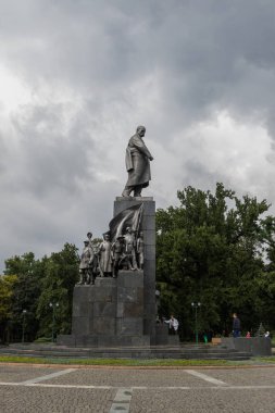 Kharkiv, Ukrayna - 2 Eylül, 2017: büyük Ukraynalı şair Taras Şevçenko, Kharkov anıt