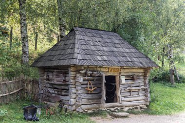 Kolochava, Ukrayna - Ağustos 2017: Açık Hava Müzesi 