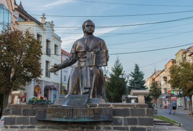 Mukacheve, Ukrayna - Ağustos, 2017: Mukacheve şehir merkezinde