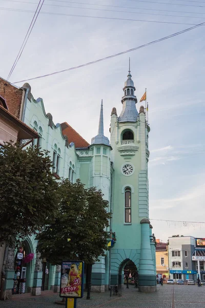 Mukacheve Ukraine August 2017 City Hall Mukacheve Center City — Stock Photo, Image