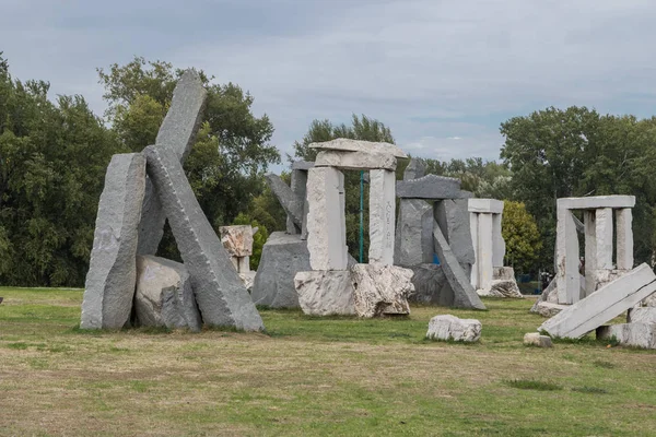 Belgrad Serbia Września 2017 Stonehenge Ada Ciganlija — Zdjęcie stockowe