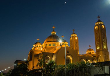 Sharm El Sheikh, Mısır Kıpti Ortodoks Kilisesi. gece