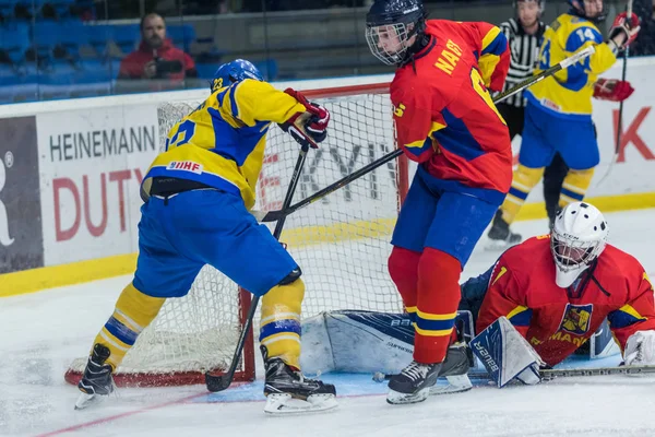 Kijów Ukraina Kwietnia 2018 2018 Iihf Ice Hockey U18 Mistrzostwa — Zdjęcie stockowe