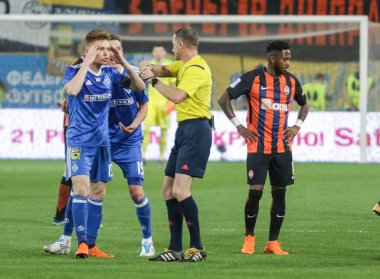 Dnipro, Ukrayna - 09 Mayıs, 2018: Viktor Tsyhankov, eylem sırasında Dinamo Kiev Ukrayna Kupası Finali Fc Shakhtar Dnipro-Arena Stadı nda karşı maç sırasında