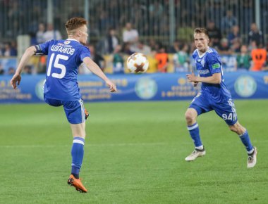 Dnipro, Ukrayna - 09 Mayıs, 2018: Viktor Tsyhankov, eylem sırasında Dinamo Kiev Ukrayna Kupası Finali Fc Shakhtar Dnipro-Arena Stadı nda karşı maç sırasında