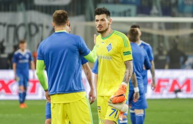 Dnipro, Ukrayna - 09 Mayıs, 2018: Dinamo oyuncu yenilgi Ukrayna Kupası Finali Dnipro-Arena Stadı nda üzgün