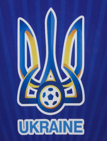 Dnipro, Ukrayna - 09 Mayıs, 2018: Ukrayna Logo resmi Futbol Federasyonu