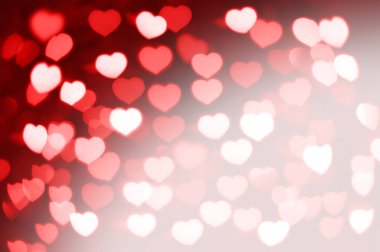 Kırmızı ve beyaz kupa bokeh arka plan ile kopya alanı olarak