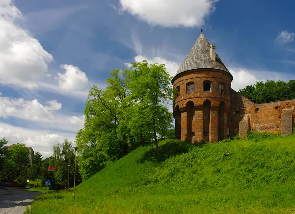 Old tower of Benedictine abbey in Jaroslaw. Poland — Stock Photo, Image