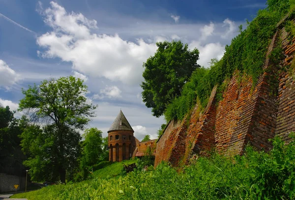Old wall of Benedictine abbey in Jaroslaw. Poland — Stock Photo, Image