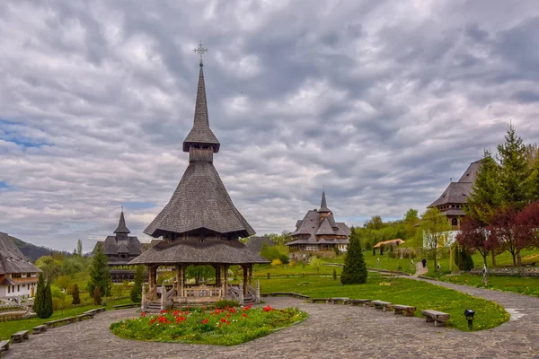 Традиционная Деревянная Архитектура Барсанского Монастыря Клоди Спринг Румыния — стоковое фото