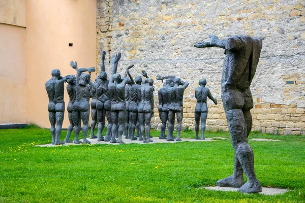 Sighetu Marmatiei Romania April 2017 Procession Sacrificed Beings Monument Memorial — Stock Photo, Image