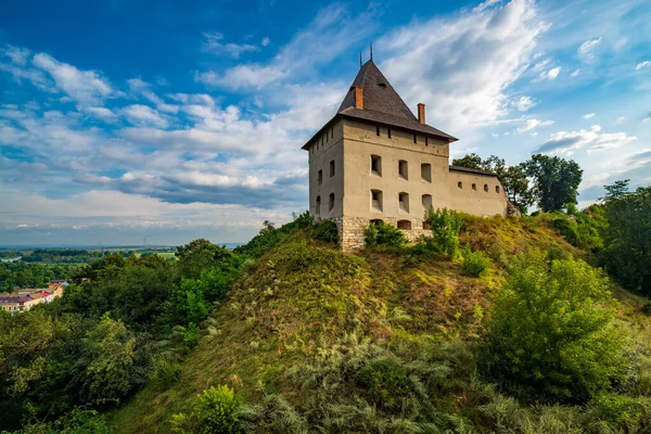Vista deslumbrante do castelo medieval de Halych, Halych, região de Ivano-Frankivsk, Ucrânia — Fotografia de Stock