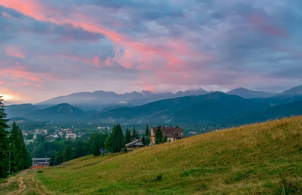 Erstaunlicher Blick Auf Den Hang Der Nähe Von Zakopane Polen — Stockfoto