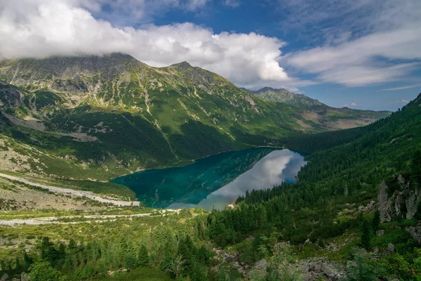 Живописный Вид Озеро Морские Око Глаз Моря Тропы Черного Става — стоковое фото