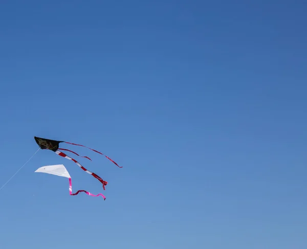 Kite hit uit de zon op een achtergrond van blauwe hemel — Stockfoto