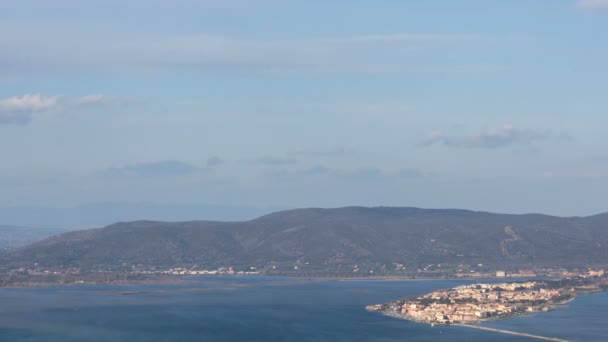 Miasto Orbetello Homonimiczna Laguna Widoczna Cyplu Argentario Toskanii Włoszech Czas — Wideo stockowe