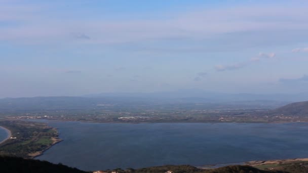 Vista Superior Cidade Orbetello Com Lagoa Homônima Localizada Toscana Província — Vídeo de Stock