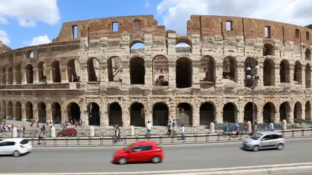 Června 2018 Řím Itálie Dav Turistů Navštěvujících Koloseum Římě Video — Stock video