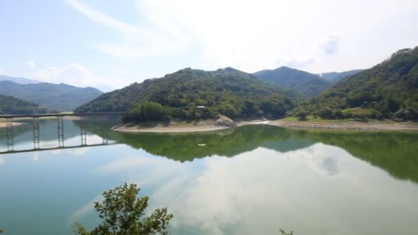 Επισκόπηση Της Λίμνης Salto Που Βρίσκεται Στην Επαρχία Rieti Στο — Αρχείο Βίντεο
